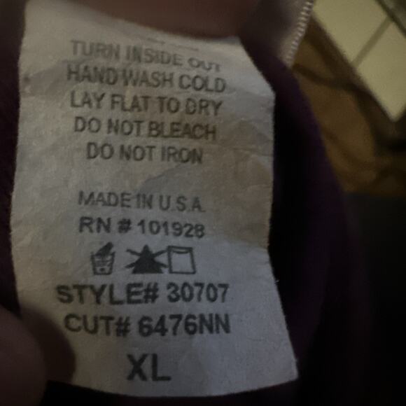 Vintage FASHION BUG Top XL Purple Tie Dye Studded V-Neck Retro Y2K Grunge Goth - Picture 7 of 10